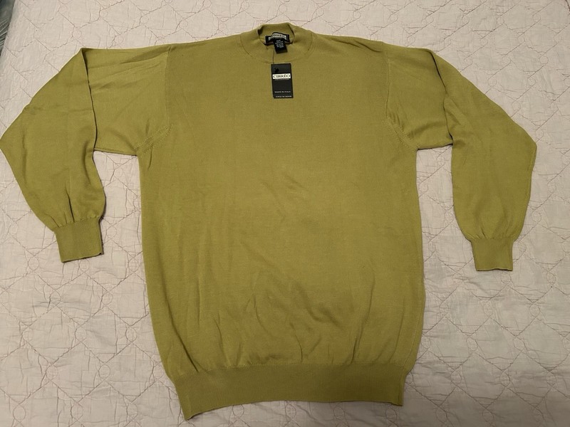 Cibreo 2000 Collection Sweater Size XLT Dijon Yellow Made In Italy NWT