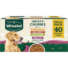 Winalot Dog Food, Mixed in Jelly, 40 x 100g 3.62 per kilo