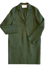 *PRISTINE* HARRIS WHARF LONDON WOOL  COAT in Olive Green *SIZE 2 / 34*
