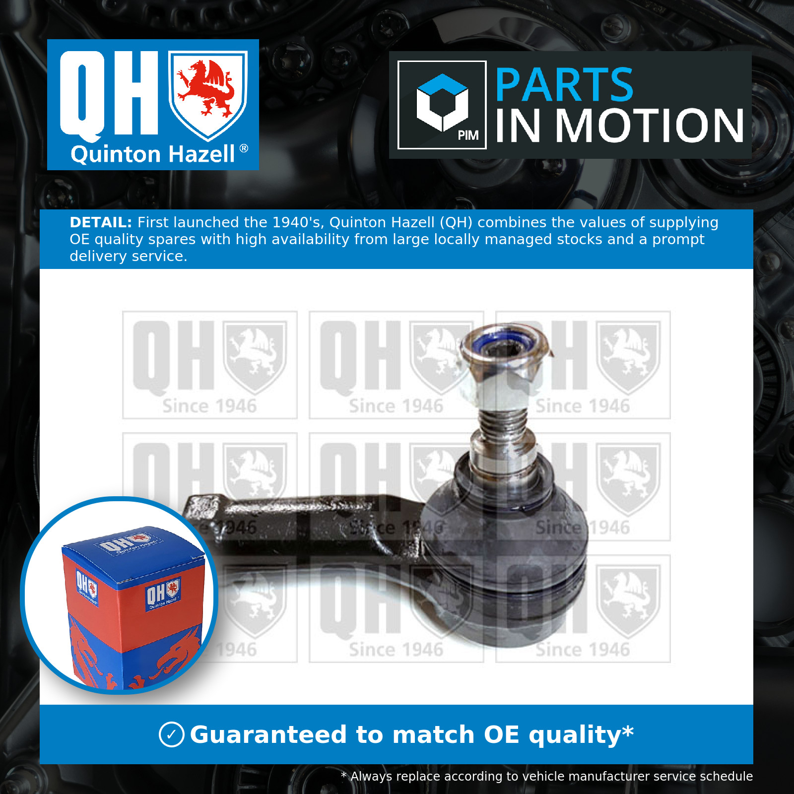 Tie / Track Rod End Right QR3231S Quinton Hazell Joint 1074305 1107013 Quality