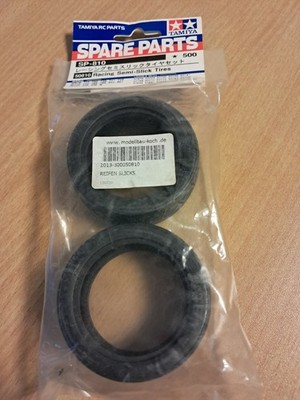 TAMIYA 50810 Racing Semi Slick 2 Stück Reifen 1:10 Tourenwagen Top Stock