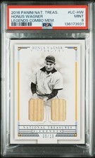 2016 NATIONAL TREASURES HONUS WAGNER LEGENDS COMBO MEMORABILIA #D 5/10 PSA 9