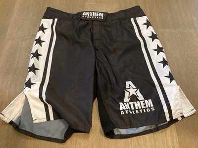 Anthem Athletics Mens Fight MMA Shorts Waist Size 36 Training Shorts Black White