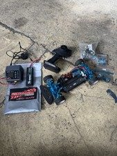 Tamiya TT02 Drift Rc Car Carbon Chassis Charger Controller Gyro Batteries Spares