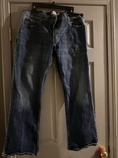 True Craft Men's Blue Denim Jeans Straight Fit Light Wash Cotton Mid Rise