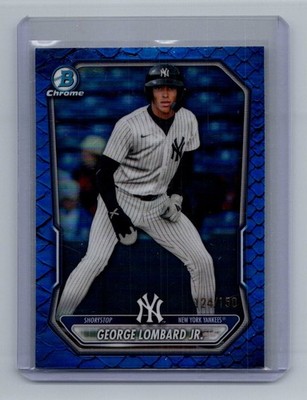 2026 Bowman Chrome George Lombard Jr. Blue Reptilian /150 Yankees #BCP-64