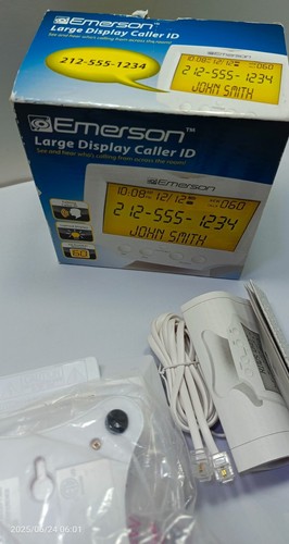 Emerson EM-60 Large Lighted Display Talking Caller ID Voice 60 Number Memory - Zdjęcie 4 z 4