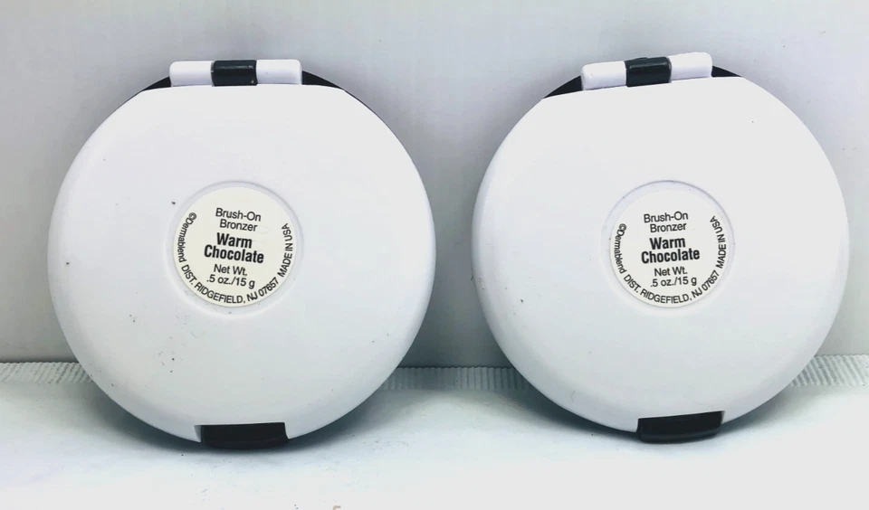 (2) Bronceador con cepillo DERMABLEND - CHOCOLATE CALIENTE **RARO ORIGINAL VINTAGE Foto 3 de 4