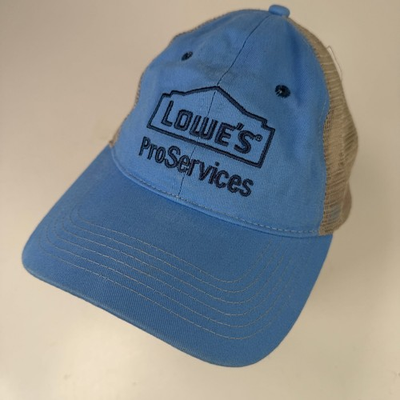 #ad Lowe#x27;s ProServices Trucker Hat Adjustable Blue Grey Men#x27;s Cap LowesForPros $10.39