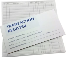 50 Page Checkbook Registers Standard Check Register Bank Transaction Register wi