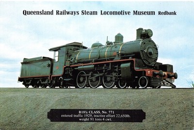 AUSTRALIAN STEAM TRAIN B 18 8 1/4 CLASS NO 771 V LARGE UNBENUTZT SEHR GUTER ZUSTAND