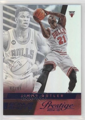 2014-15 Panini Prestige Bonus Shots Blue Premium 47/99 Jimmy Butler #102 02v3