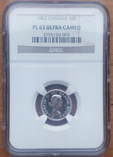 Lot of 5 Canada NGC Graded Cent, Nickel, Dime Proof Like