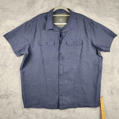 Croft & Barrow Shirt Mens 2XB Big Blue Quick Dry Vented Fishing Camp Outdoors