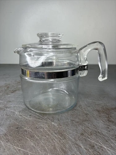 Vintage 7754 B PYREX 4 Cup Coffee Pot Percolator Glass Pot w/ Lid NO STEM