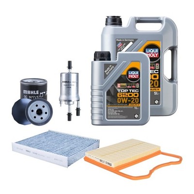Inspektionspaket Mahle Filterkit Liqui Moly 0W-20 für VW POLO V (6R1, 6C1)