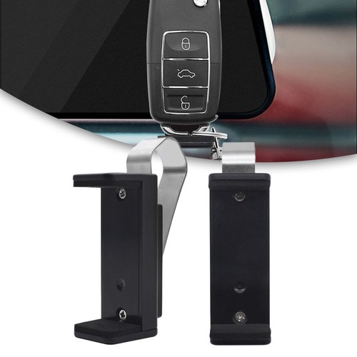 Forte 2 Pezzi Telecomando Auto Visiera Clip Acciaio Inox Apri Garage Supporto - Foto 2 di 12