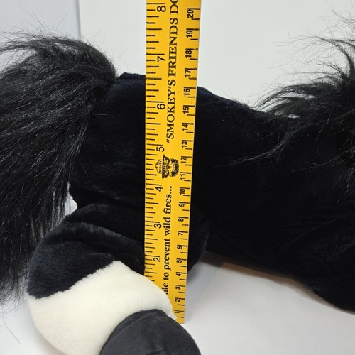 Vtg Black Stallion Horse Plush Stuffed Animal White Star & Socks -Hong Kong - Picture 17 of 18