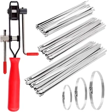 37Pcs 4" 8" 14" CV Joint Ear Clamp Banding Boot Clamp Tool with Stainless Steel