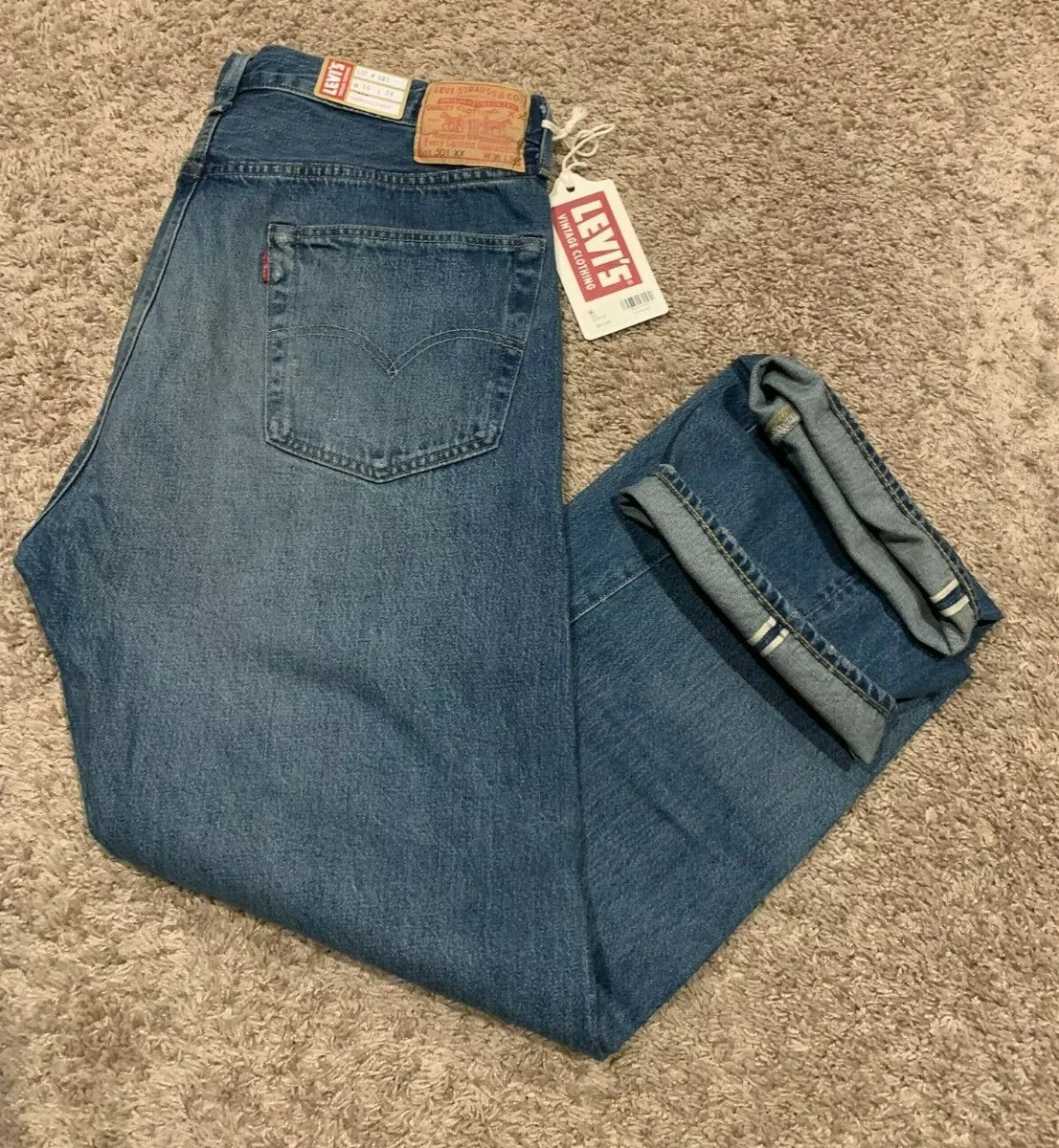 Levi's LVC 1955 501 XX Selvedge Jeans Made In Japan 36X34 NWT RT$265 0066