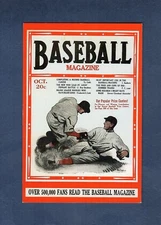 TY COBB, Detroit Tigers | October 1922 BASEBALL MAGAZINE cover museum postcard