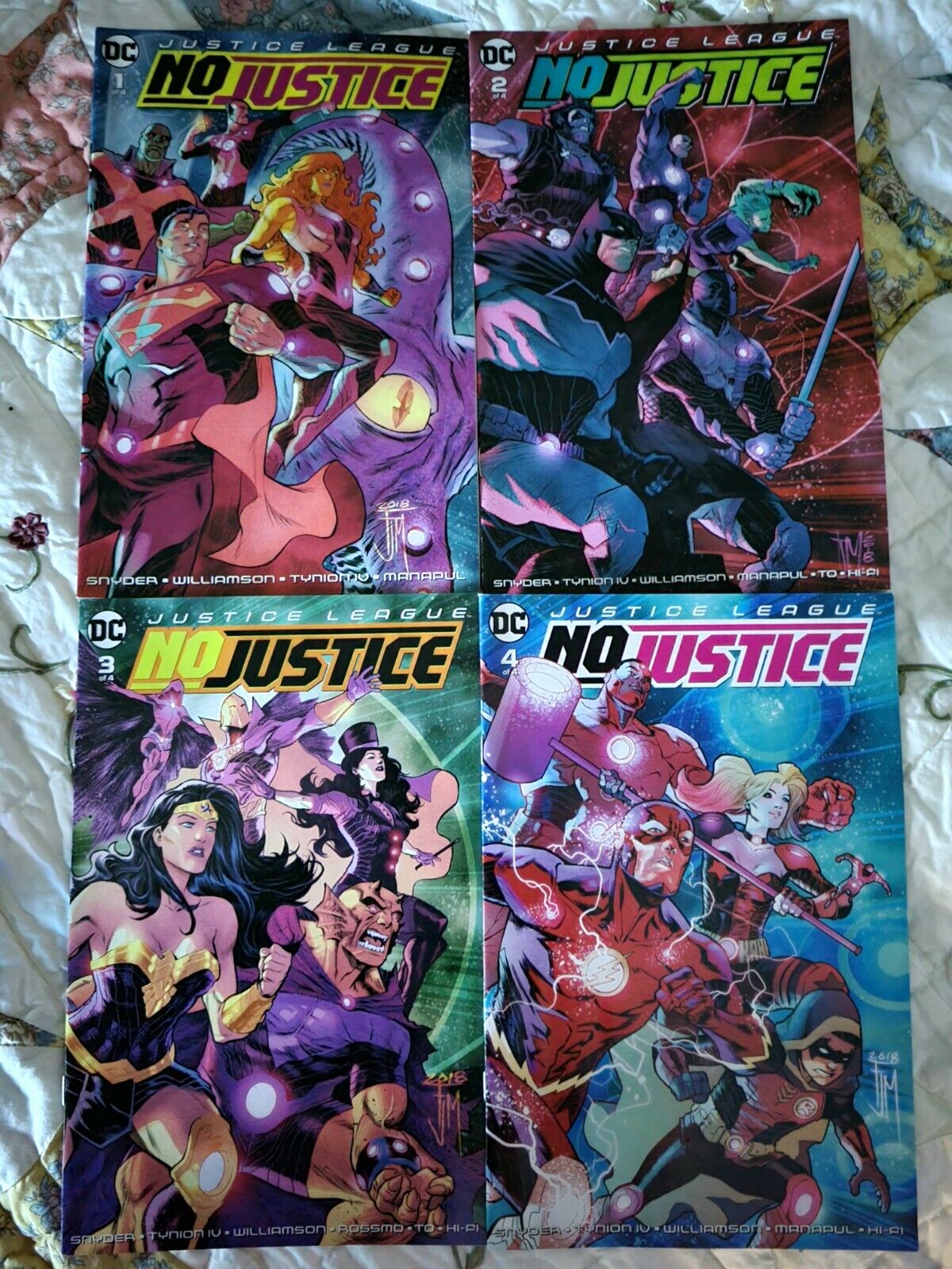 Justice League No Justice (2018) #1-4 1st Prints Complete Mini-Series Synder 