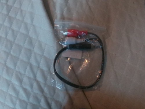 3.5mm Stereo Female to 2 Male RCA Jack Adapter AUX Audio Cable Splitter