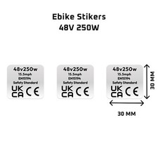 3x Motor Sticker Decal for 36V/48V 250W Road Legal Electric Bike