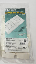 Pack of 100 Panduit ABM100-AT-C Adhesive Backed Cable Tie Mounts Wire Management