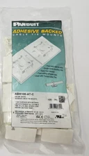 Pack of 100 Panduit ABM100-AT-C Adhesive Backed Cable Tie Mounts Wire Management