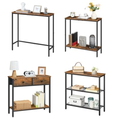 HOOBRO Tavolo Consolle Tavolino con Ripiano Tavolino Divano Tavolo da Corridoio Credenza