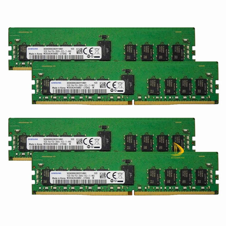 4x 16GB Samsung 1Rx4 PC4-21300 DDR4 2666Mhz 288Pin DIMM ECC SERVER Memory RAM - Image 3 of 4