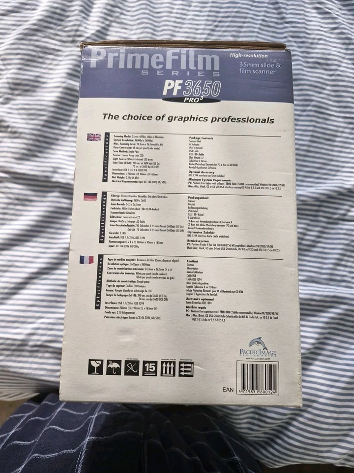 Pacific Image PF 3600 Pro3 Film Electronics PrimeFilm Scanner eBay