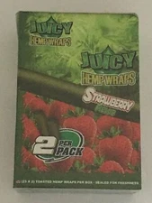 FREE GIFTS🎁Strawberry🍓Fields 50 High Quality Juicy Jay Hemp Rolling Papers 25p