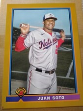 Juan Soto 2021 Bowman Baseball 1991 Bowman Poster Gold Ed # to 1