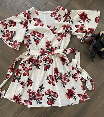 Beautiful Cream Floral Dress by MINE