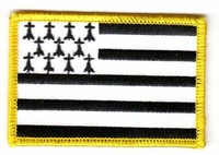 AufnäHer Frankreich - Bretagne Fahne Patch Flagge Fahne