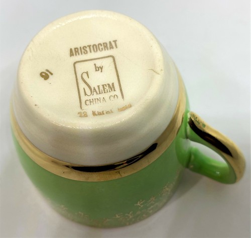 Vintage Aristocrat by Salem Vintage 23K Gold trimmed Demi After Dinner Coffee - Picture 5 of 6