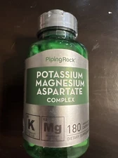 Potassium Magnesium Aspartate Complex 180 Capsules Piping Rock Exp 05/2025