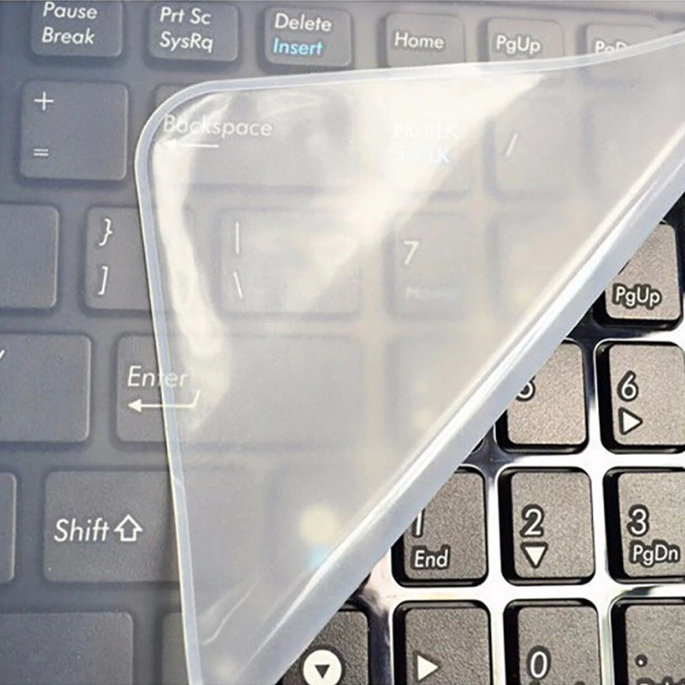 Clear Protector Cover Laptop Soft Silicone Keyboard Skin For 14" 17" Universal  - Image 3 of 4