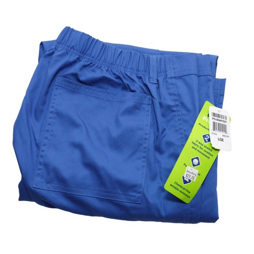 Landau Size Large Proflex Unisex Cargo Scrub Pants - Royal Blue Modern Fit 2103 - Picture 8 of 10