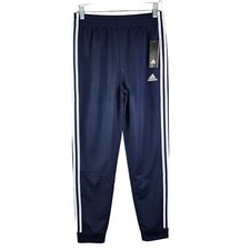 Boys Navy Blue Adidas Regular Fit Track Pants Size L 14/16 