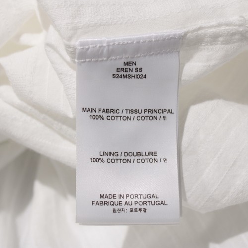Officine Generale NWT Eren Short Sleeve Casual Button Down Shirt Size M in White - Picture 10 of 10