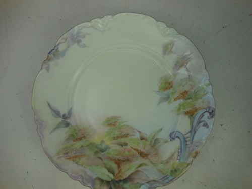 Antiker Teller Haviland Frankreich handbemalt Porzellan Blumenmuster - Bild 11 von 18