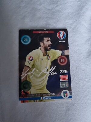 euro 2016 gianluigi buffon signature card