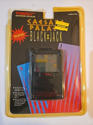 Tiger Electronics Caesars Palace Black Jack Handheld Electronic Game New 1994