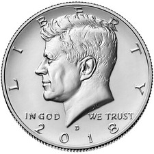2018 P&D KENNEDY HALF DOLLAR 2 COIN SET - UNCIRCULATED COINS US MINT ROLLS