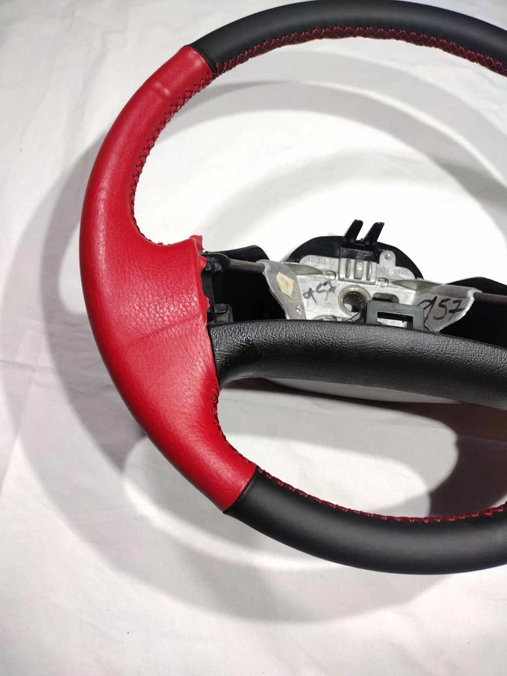 Volante Ford F150 F250 F350 Lightning 92-96 envuelto en rojo cuero NUEVO fabricante de equipos originales Foto 3 de 4