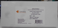 CADENCE SCIENCE REF 7937 18G x 6", PB HUB PIPETTING NEEDLES BLUNT END -Box of 11