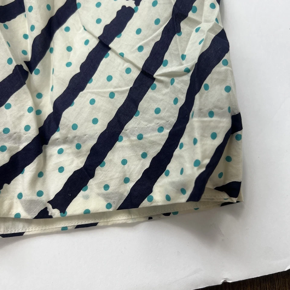 Falda para mujer Edme Esyllte azul a lunares a rayas línea A talla 8 plisada Foto 3 de 4